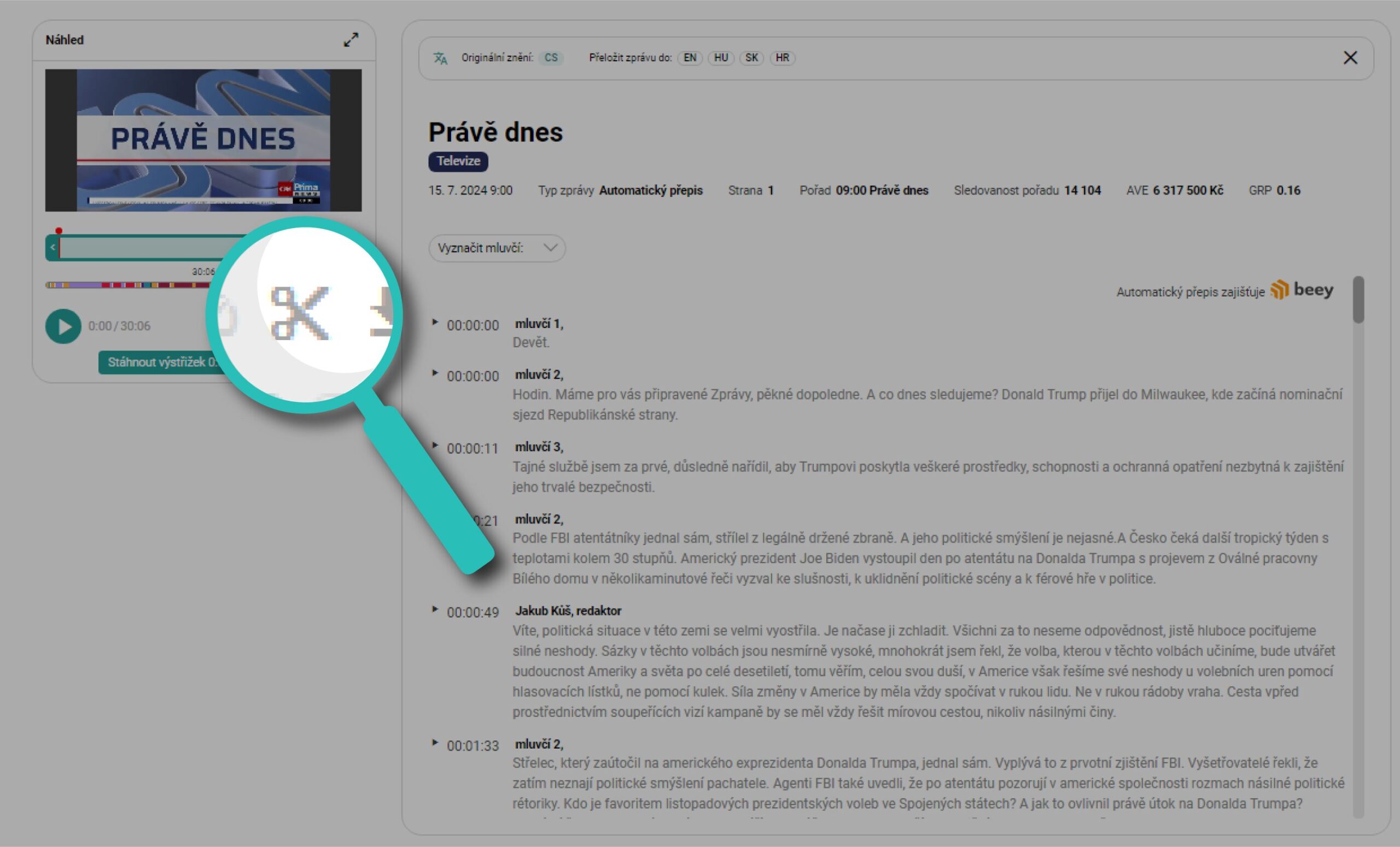 article image Novinka v aplikaci: výstřižky nahrávek