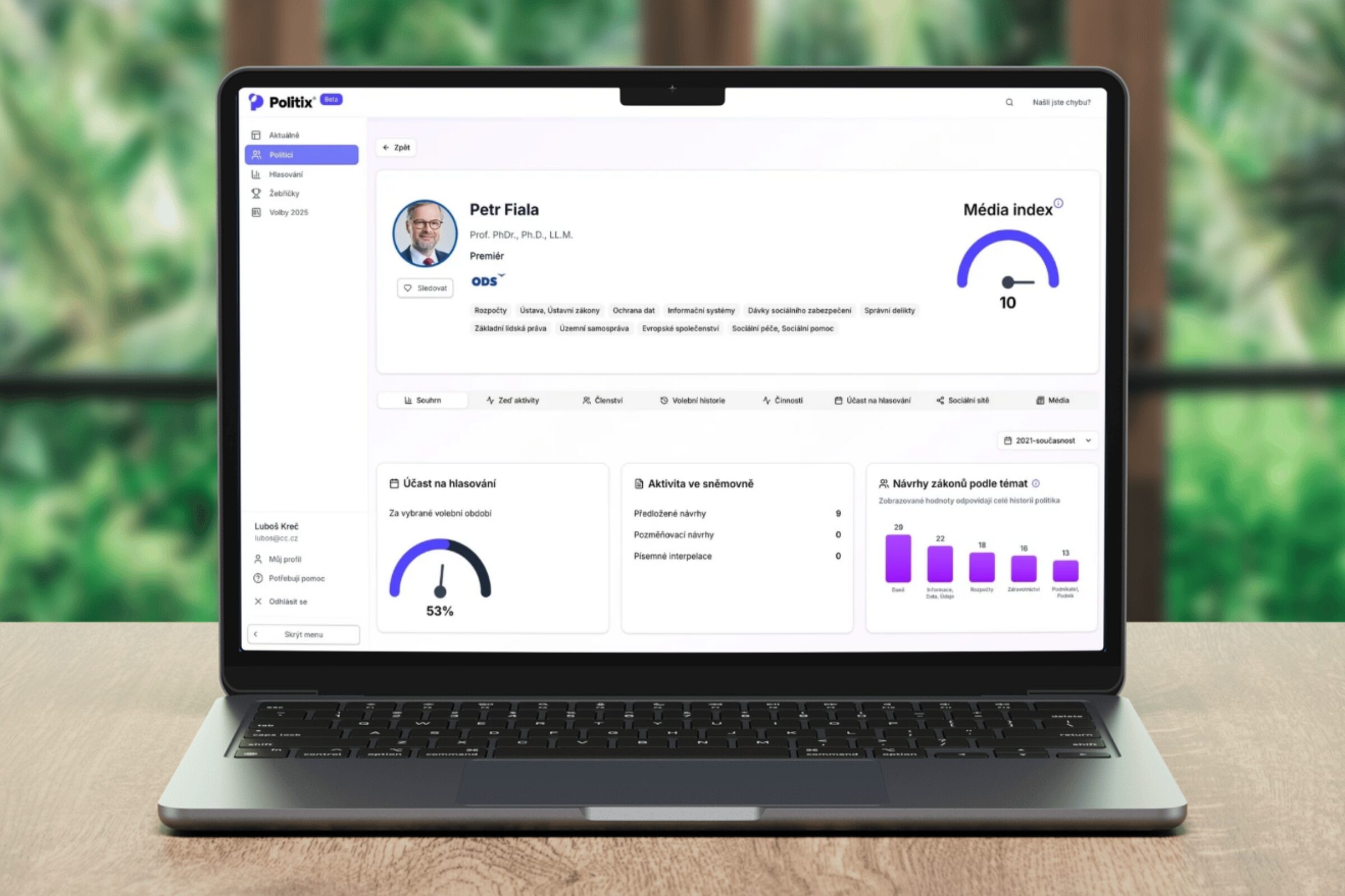 article image Nový portál Politix přináší přehledná politická data